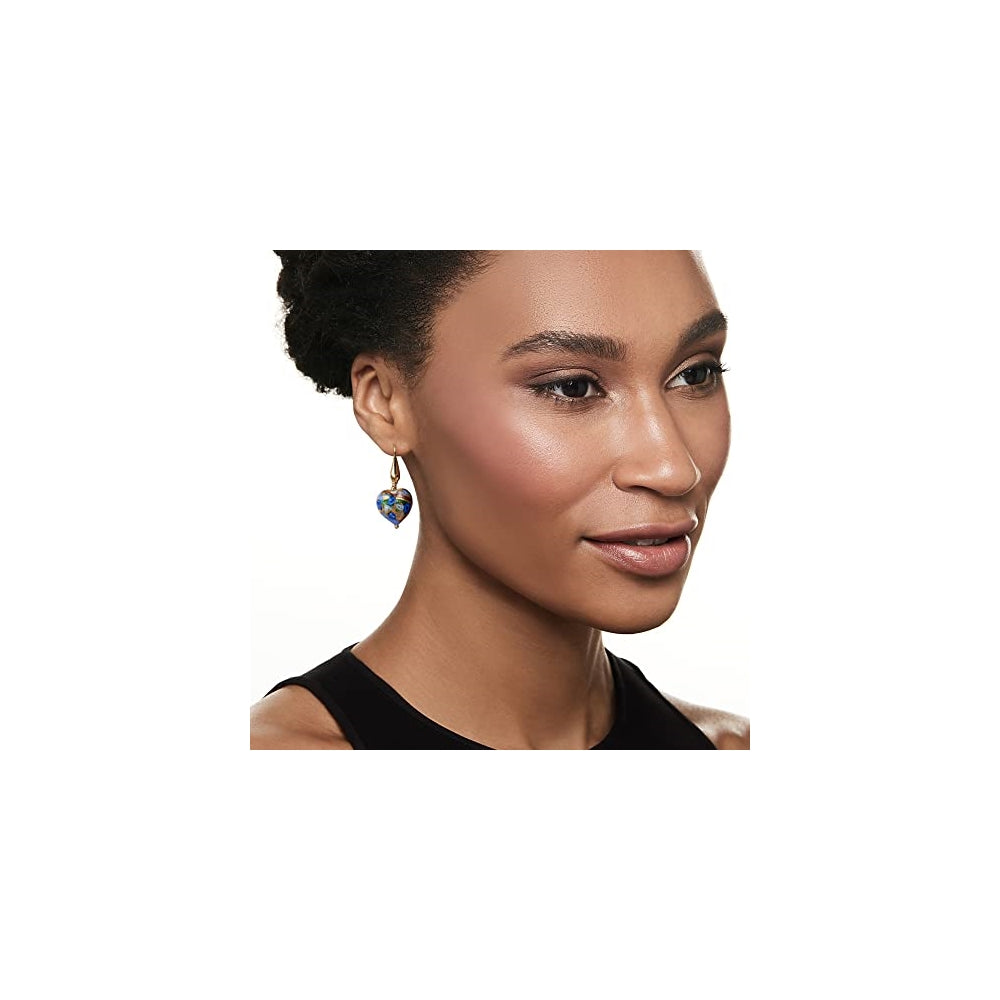 Aretes de gota de cristal en oro de 18 quilates