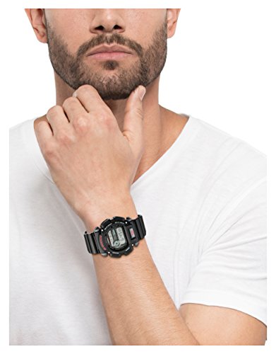 Reloj deportivo de resina negra para hombre
