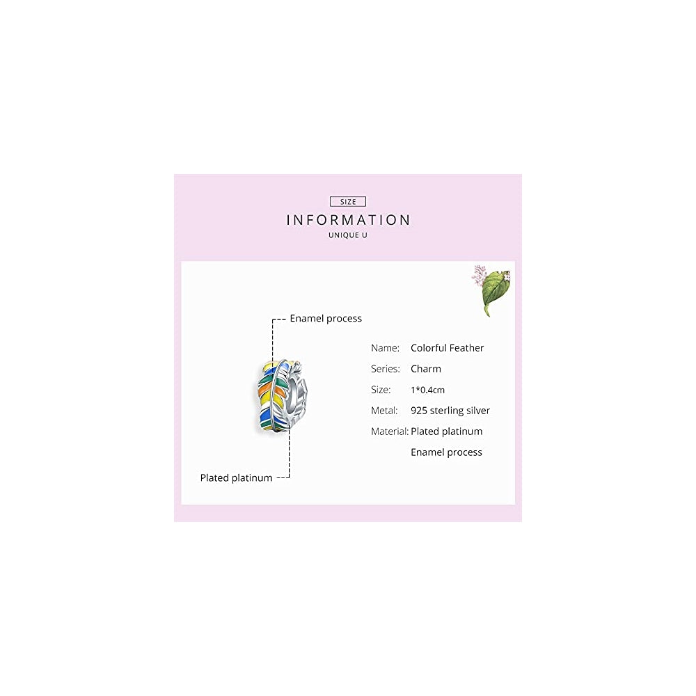 Dijes y Medallas de plata de ley con diseño de plumas