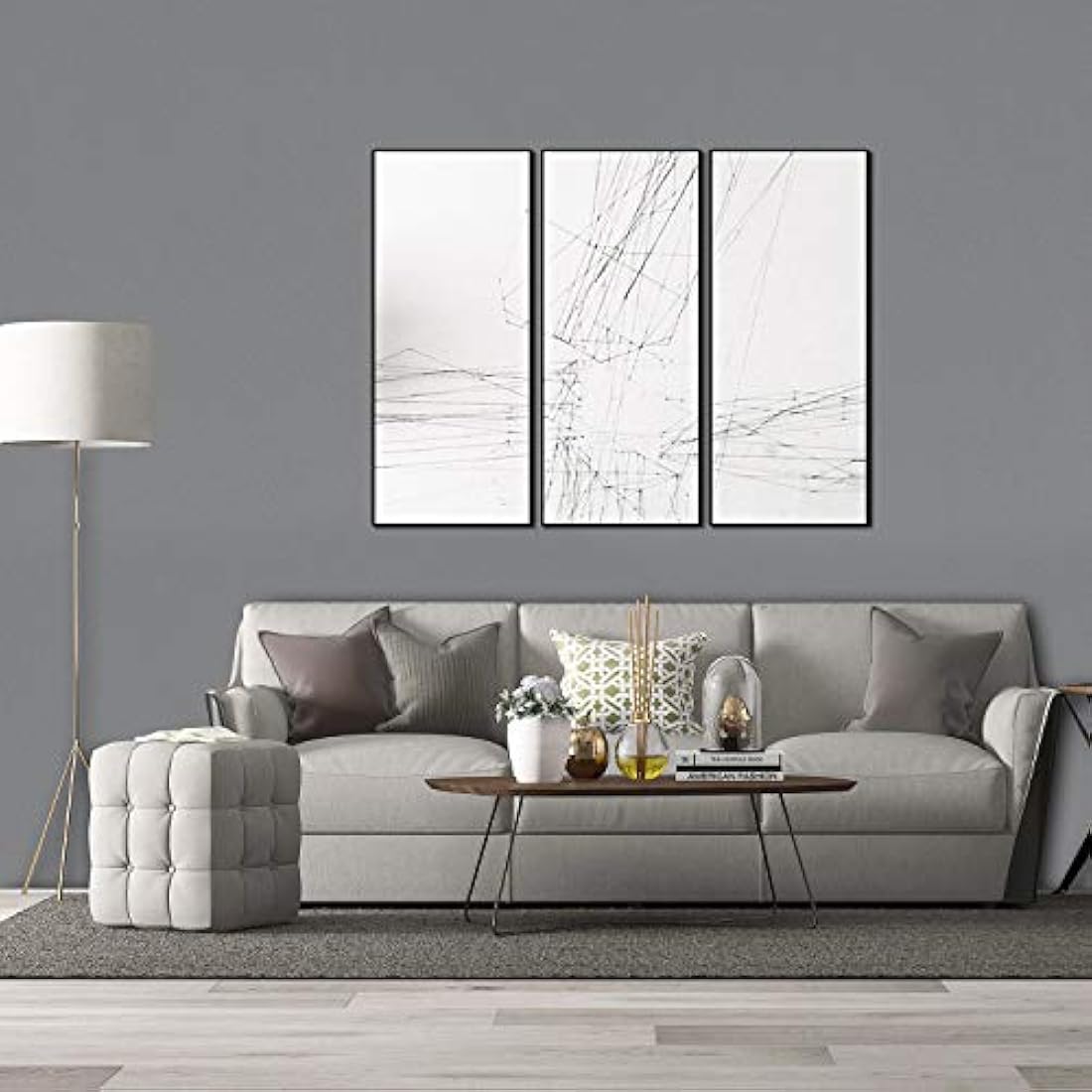 Papel vinilo autoadhesivo pintado gris (15.7 x 32.8 pies)