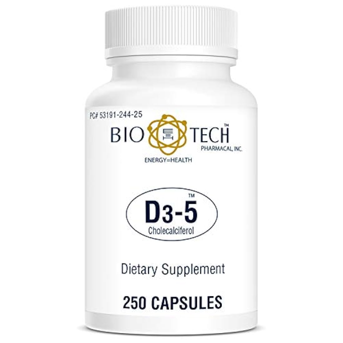 Bio-Tech Vitamina farmacal D3 (D3 5 K UI, 250 unidades)