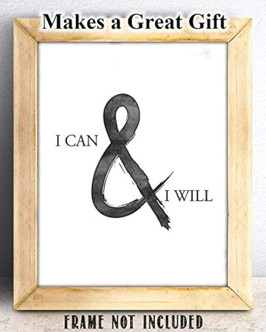 I Can and I Will-Impresión de arte de tipografía sin marco