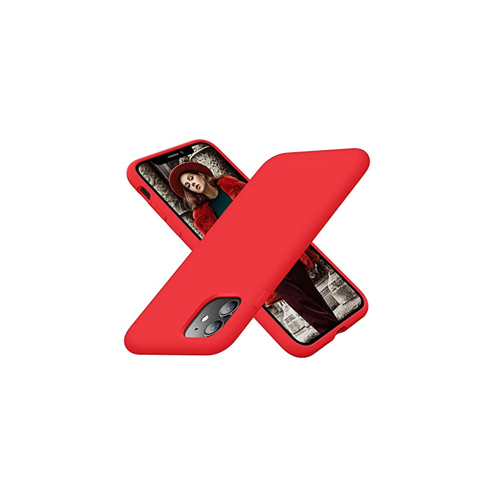 Fundas y Estuches para iPhone 11 silicona Rojo