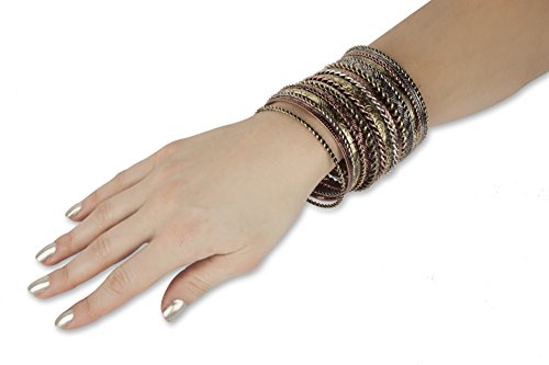 Conjunto de brazalete múltiples brazaletes de metal azteca