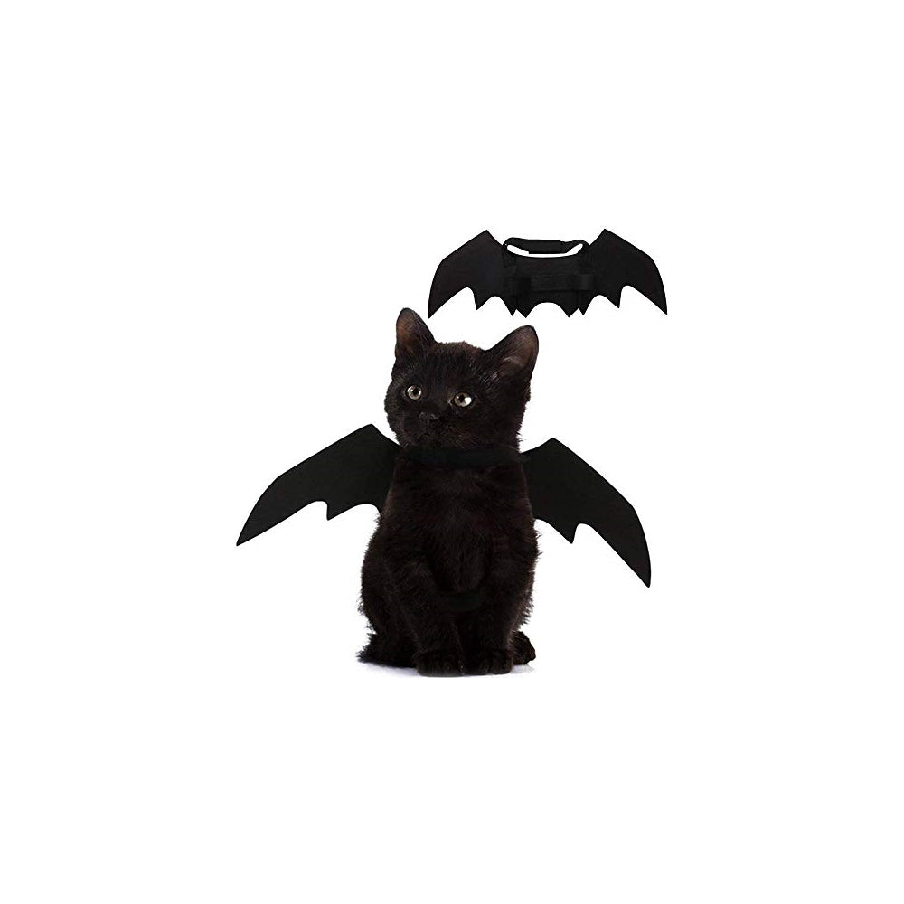Disfraces de gato para mascotas con alas negro talla única