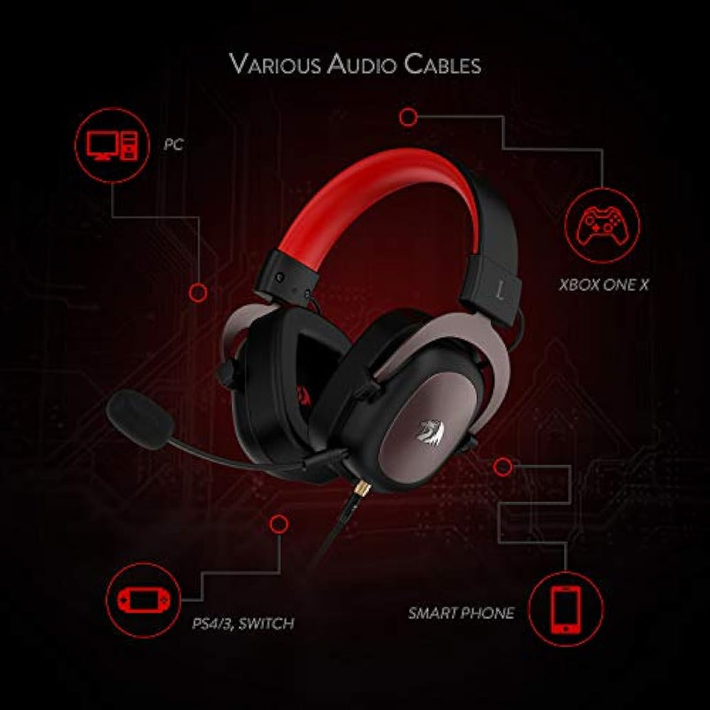 Redragon - Auriculares para videojuegos con cable café: H510.