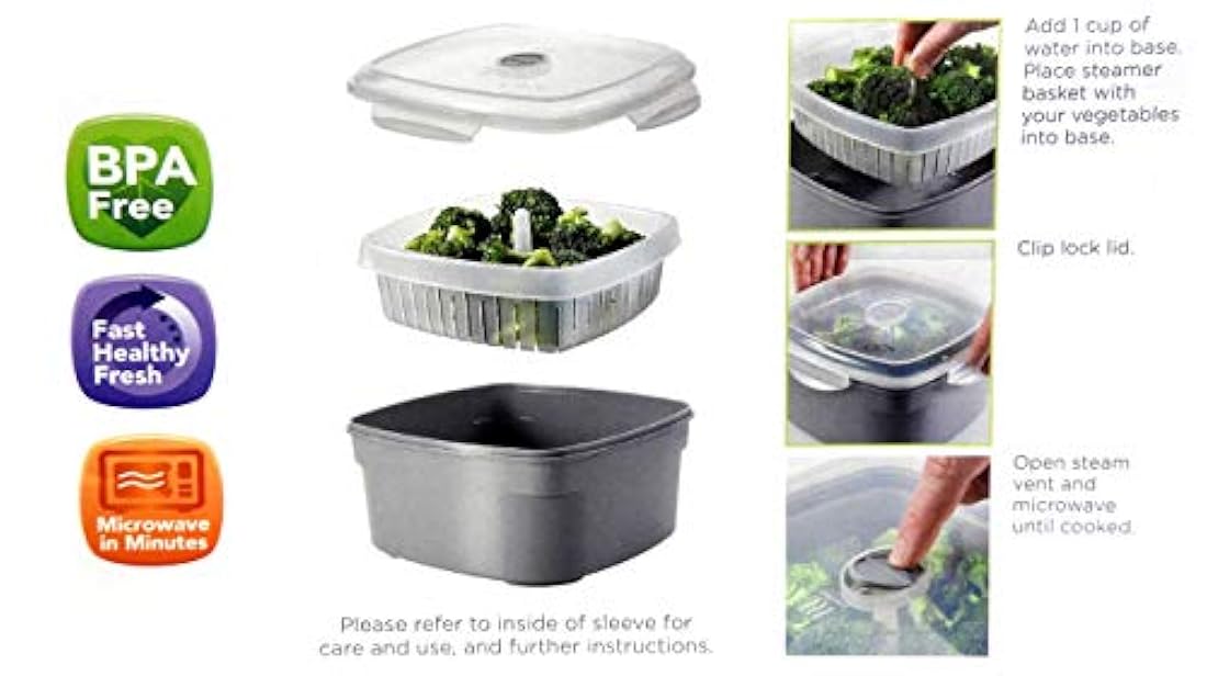 Vaporizador de verduras para microondas