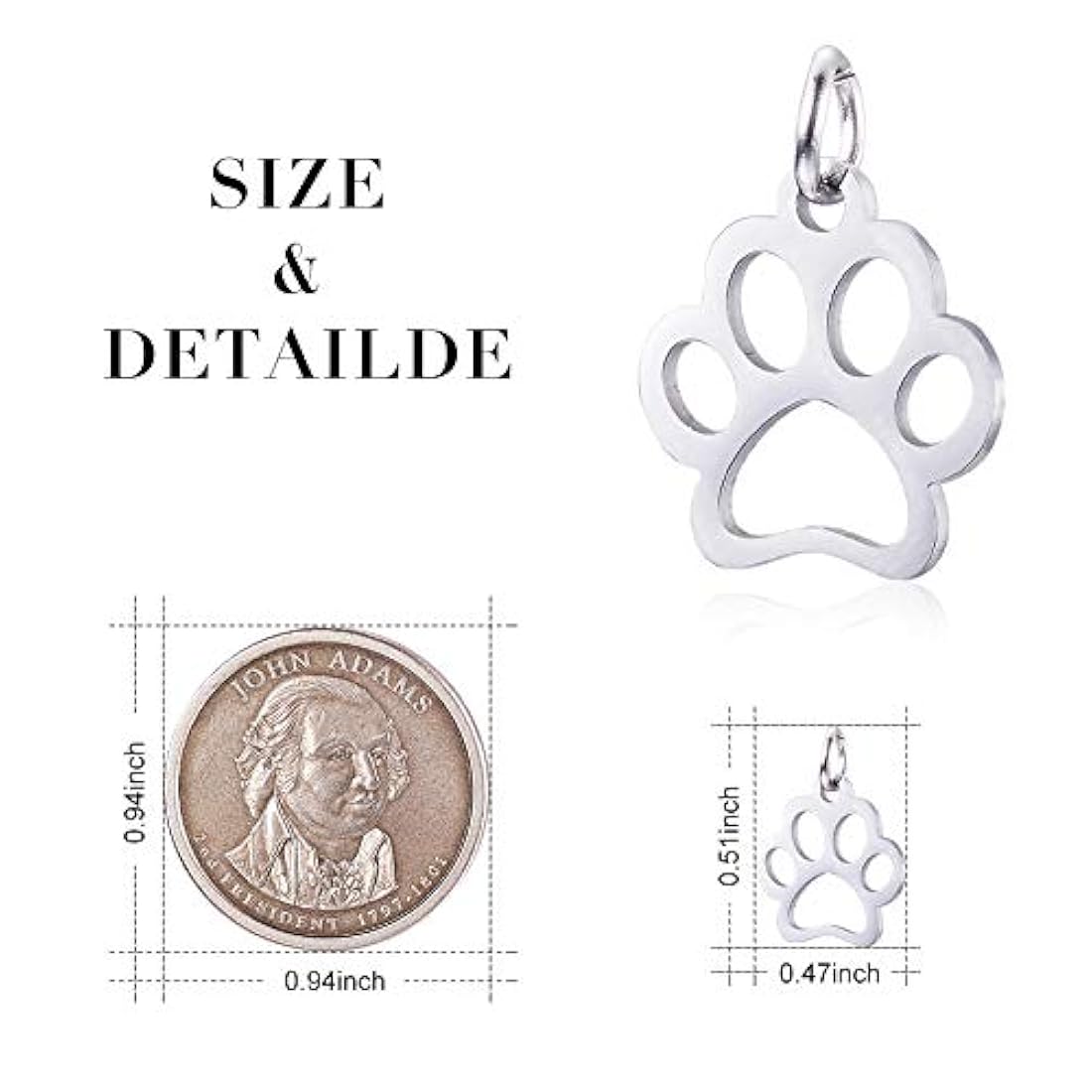 Colgante con diseño de huella de cat-dog