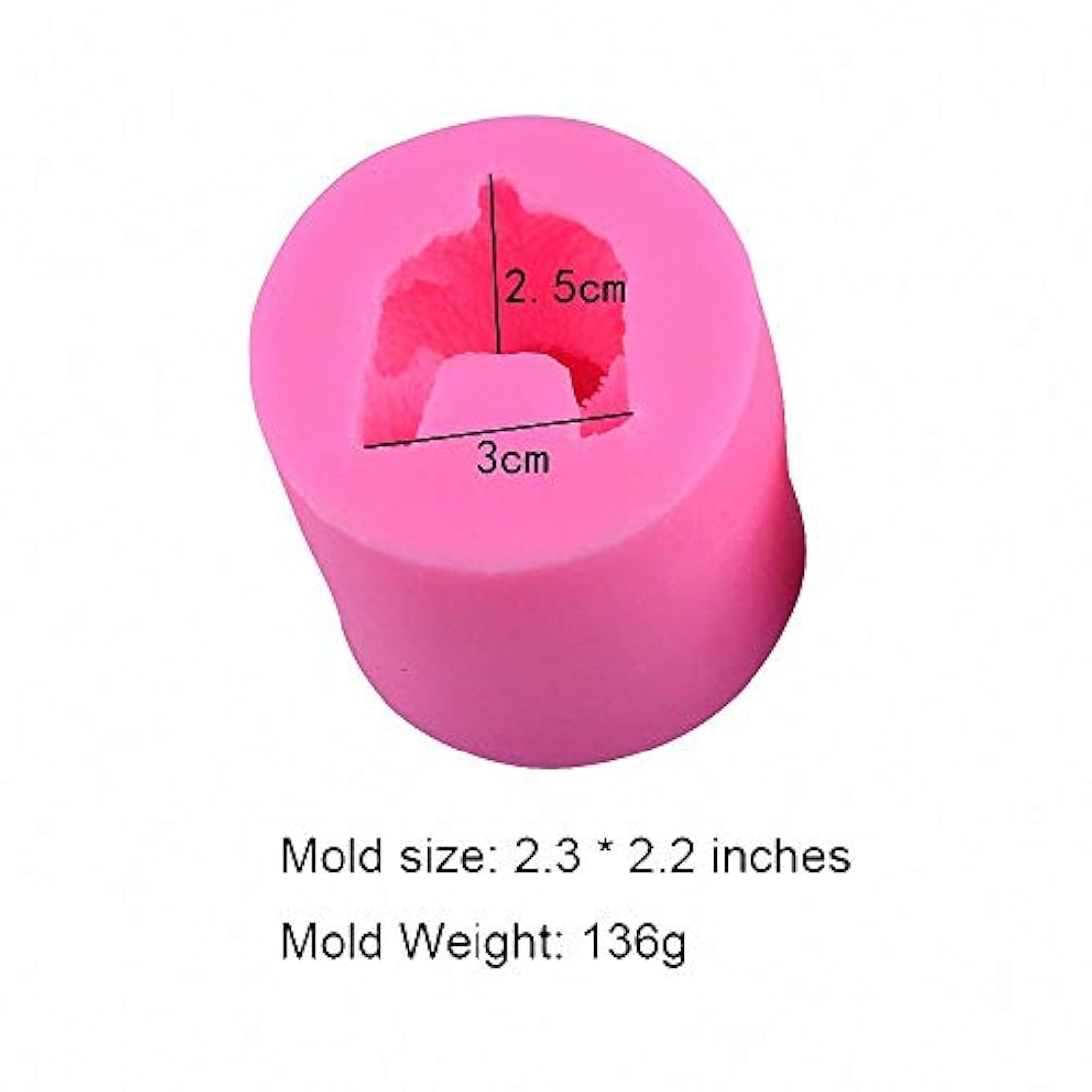 2 moldes de silicona para velas con diseño de oso de bebé, hechos a mano, para jabón, chocolate, caramelos, resina epoxi