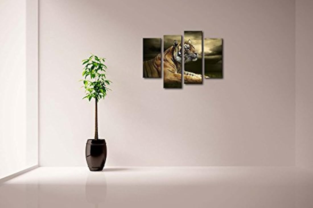 First Wall Art Pintura en 4 paneles, fresca, de colores