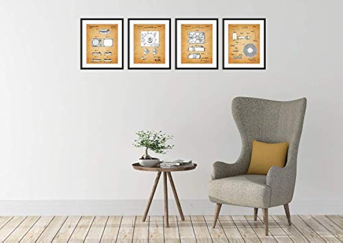 Impresiones de arte de pared de patente de reproductor