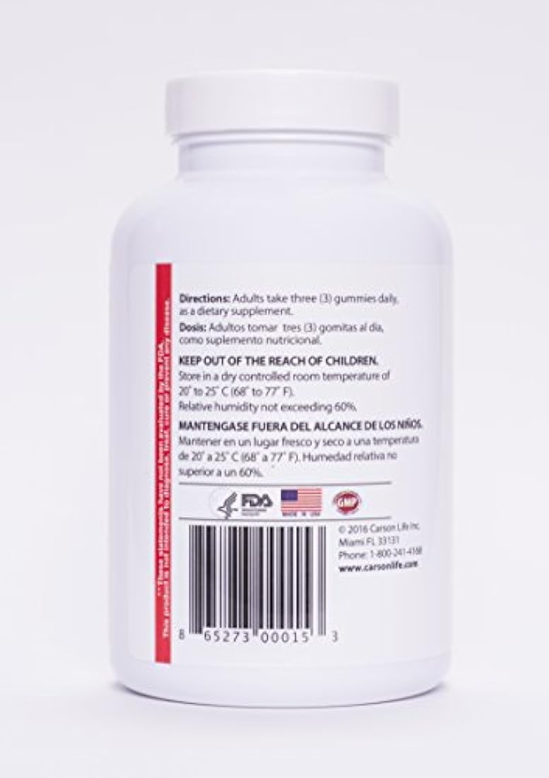 Carson Life Gomitas multivitamínicos para hombre 60 gomitas