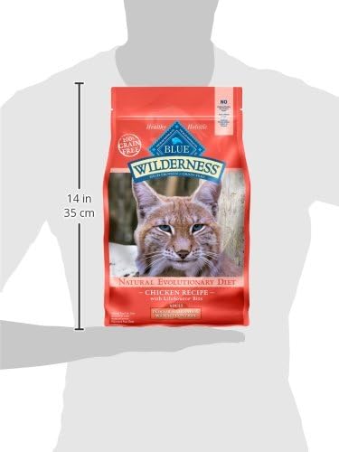 Blue Buffalo Wilderness - Alimento seco para gatos con alto contenido de proteínas, natural para adultos, con control de peso, pollo, 5 libras