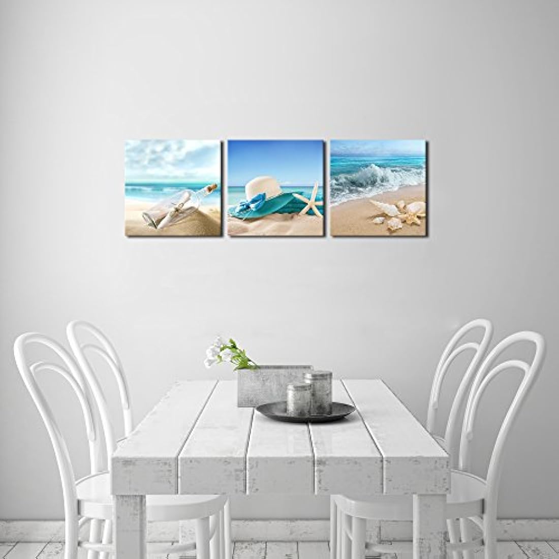 Pyradecor - 3 paneles con forma de estrella de mar conchas