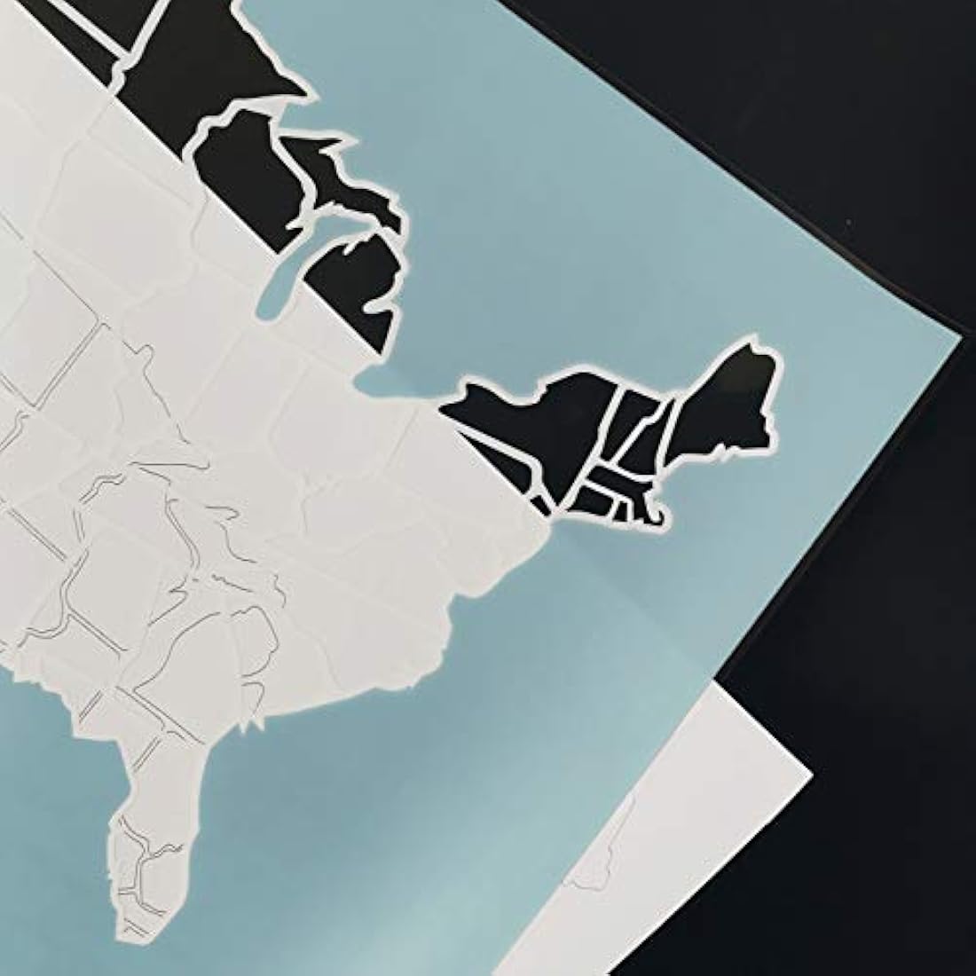 1DEA.me USA - Cuadro de Mapa de fotos de 50 estados de USA