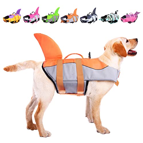 ASENKU Chaleco salvavidas para perros, chaleco flotante para mascotas, salvavidas, para la seguridad del agua de la piscina, la playa, la lancha