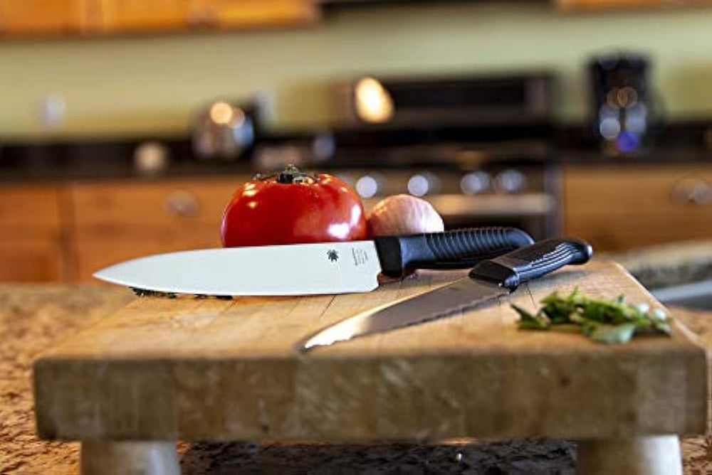 Spyderco - Cuchillo de cocina ligero con hoja de acero