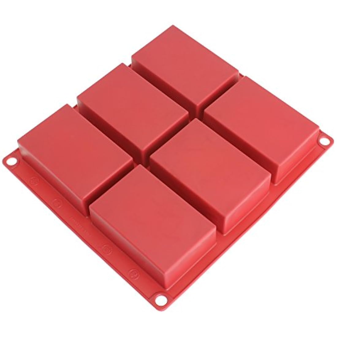Molde de silicón Freshware para pan de molde, de 12,5 pulgadas., Barra de jabón, Rojo