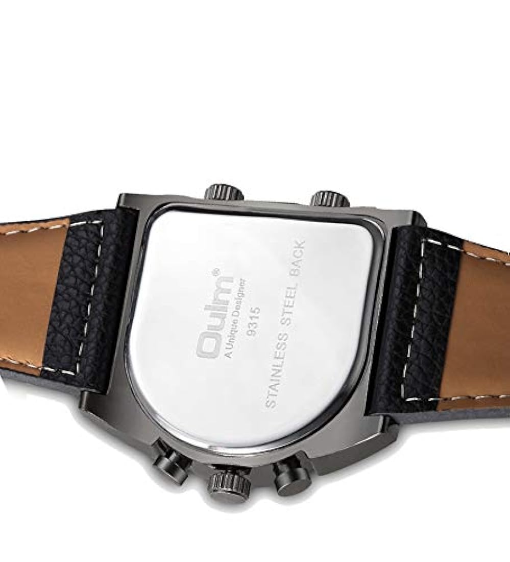 Reloj automático de piel de acero inoxidable