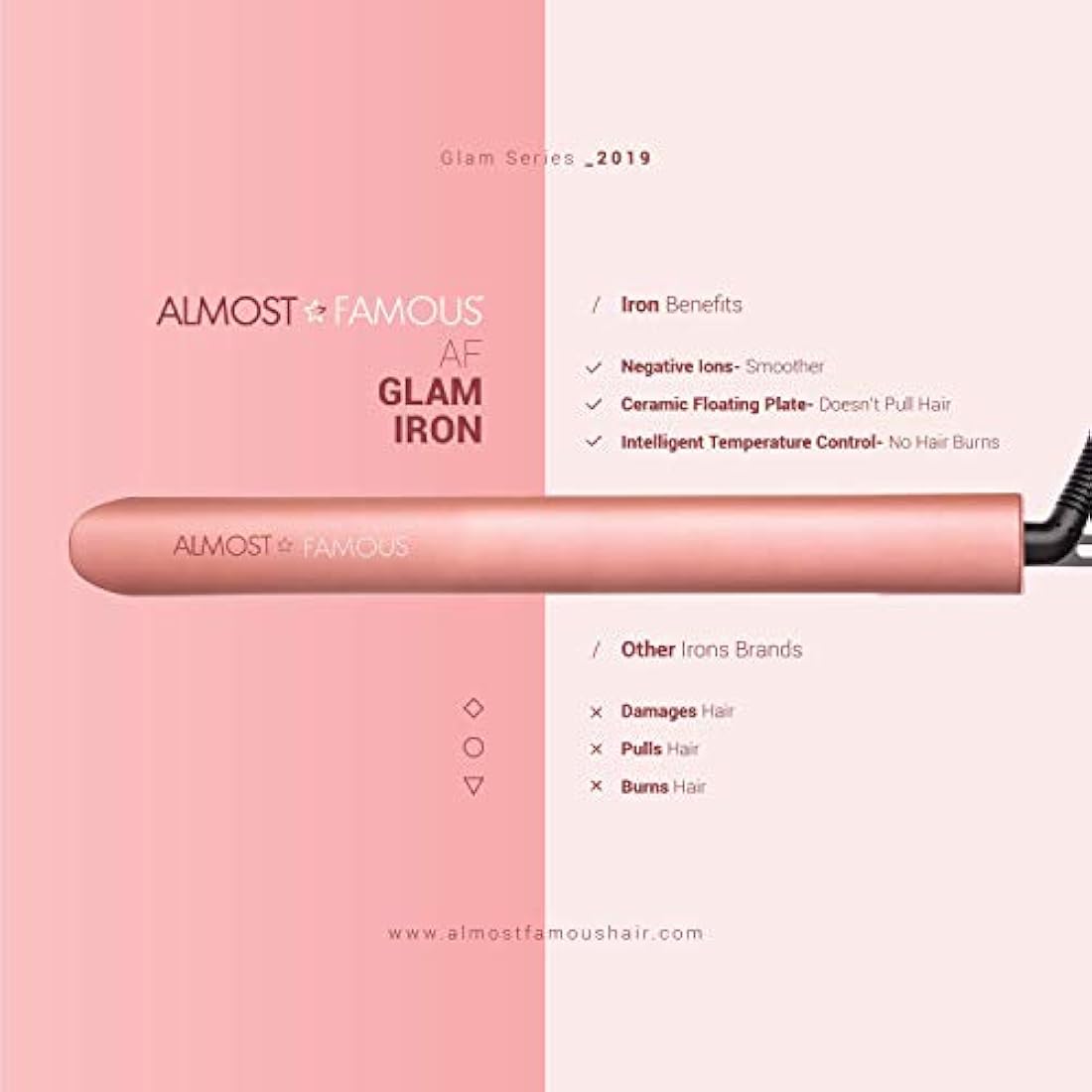 ALMOST FAMOSO Plancha de pelo plana Pro para peinado,