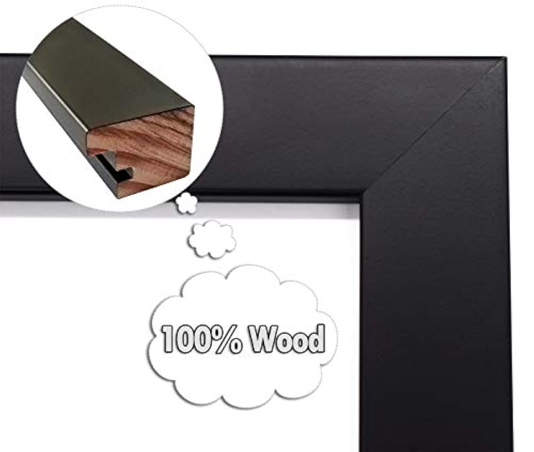 Portarretratos con marco de madera de 11 x 14 pulgadas