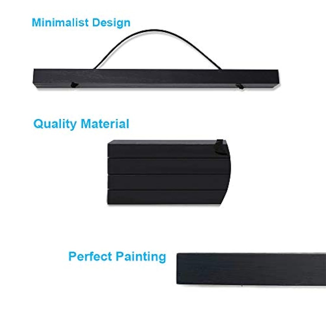 Marco magnético para colgar pósteres, de madera, ligero,