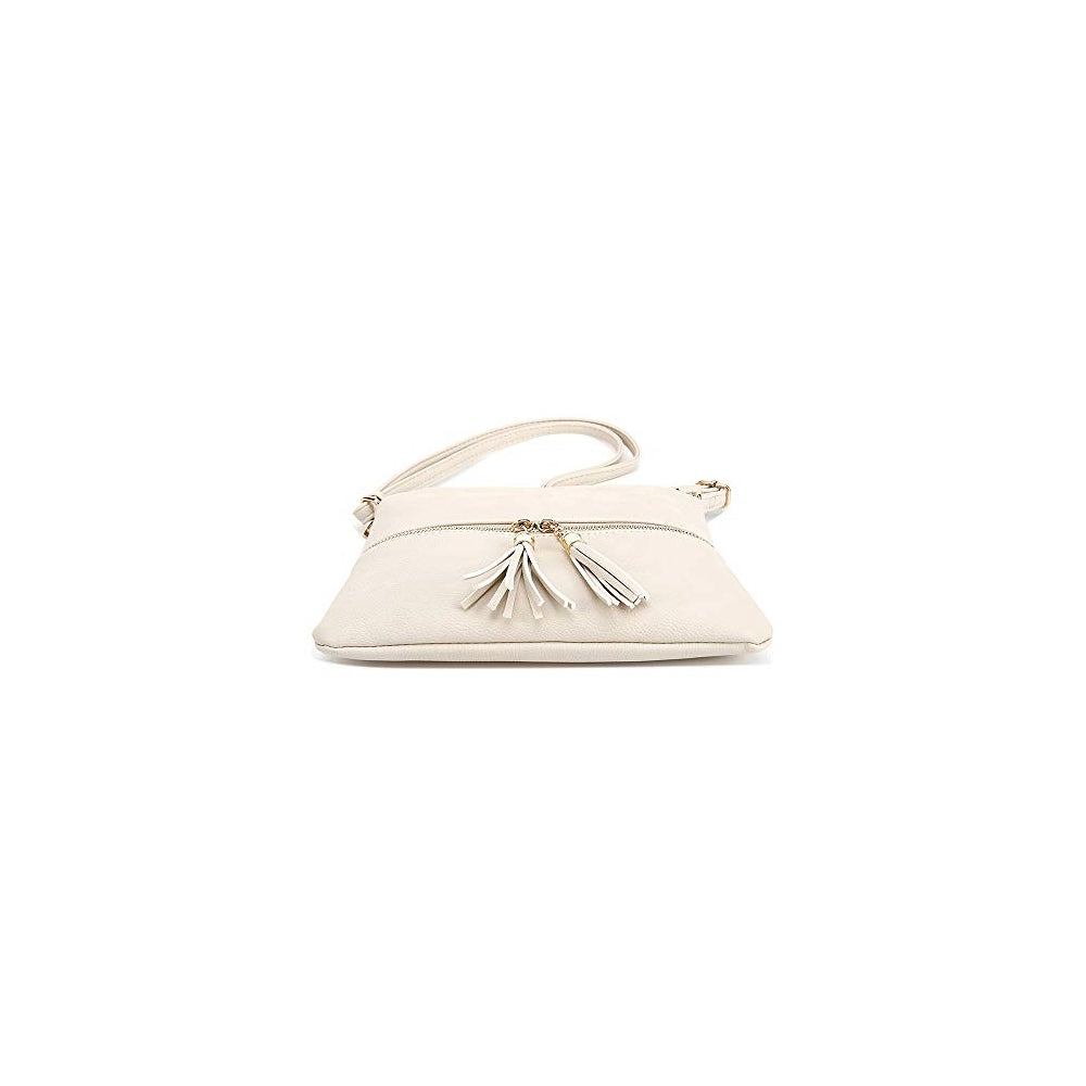 Bolsos ligero y mediano con borla y bolsillo con cremallera