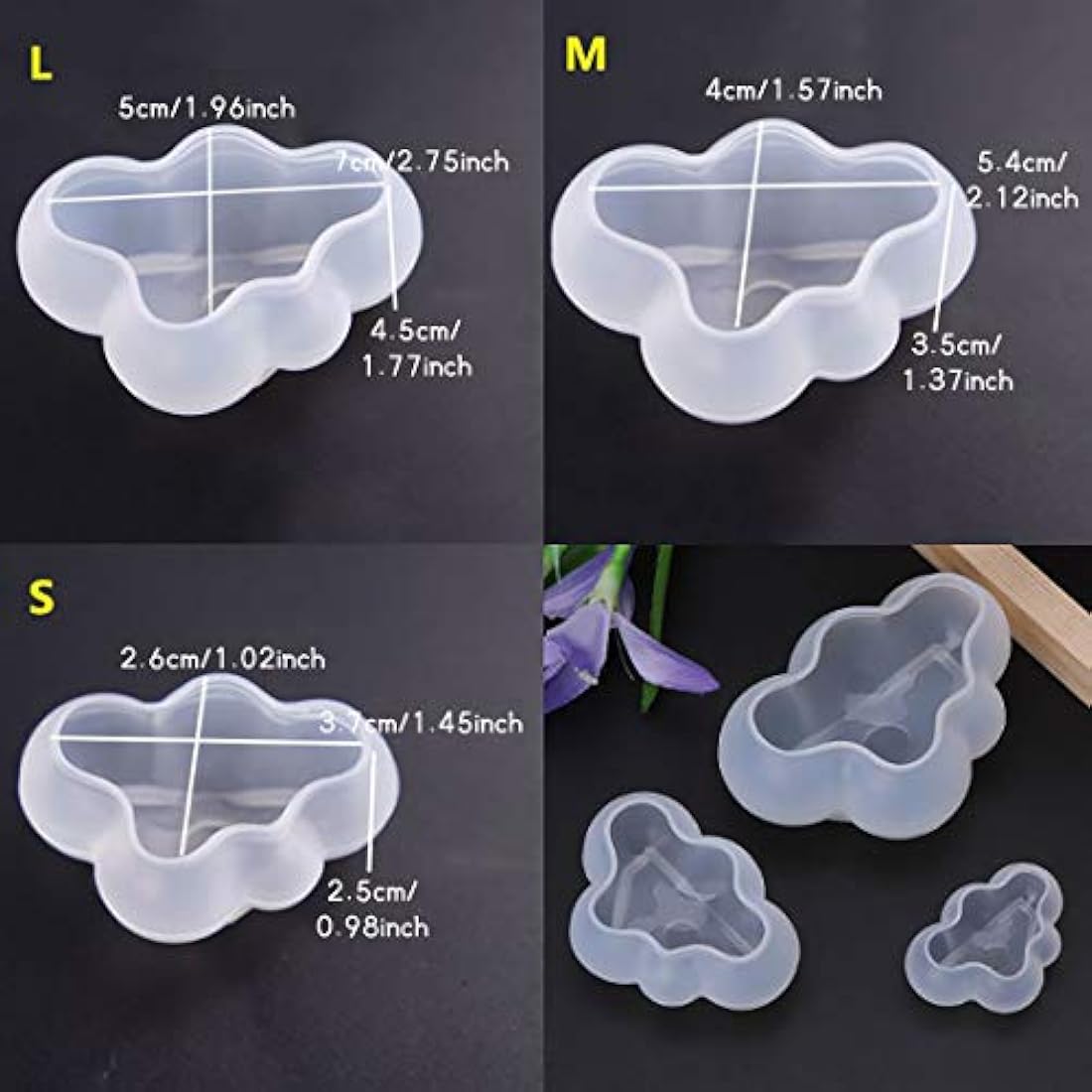 moldes 3D de silicona para fondant y chocolate