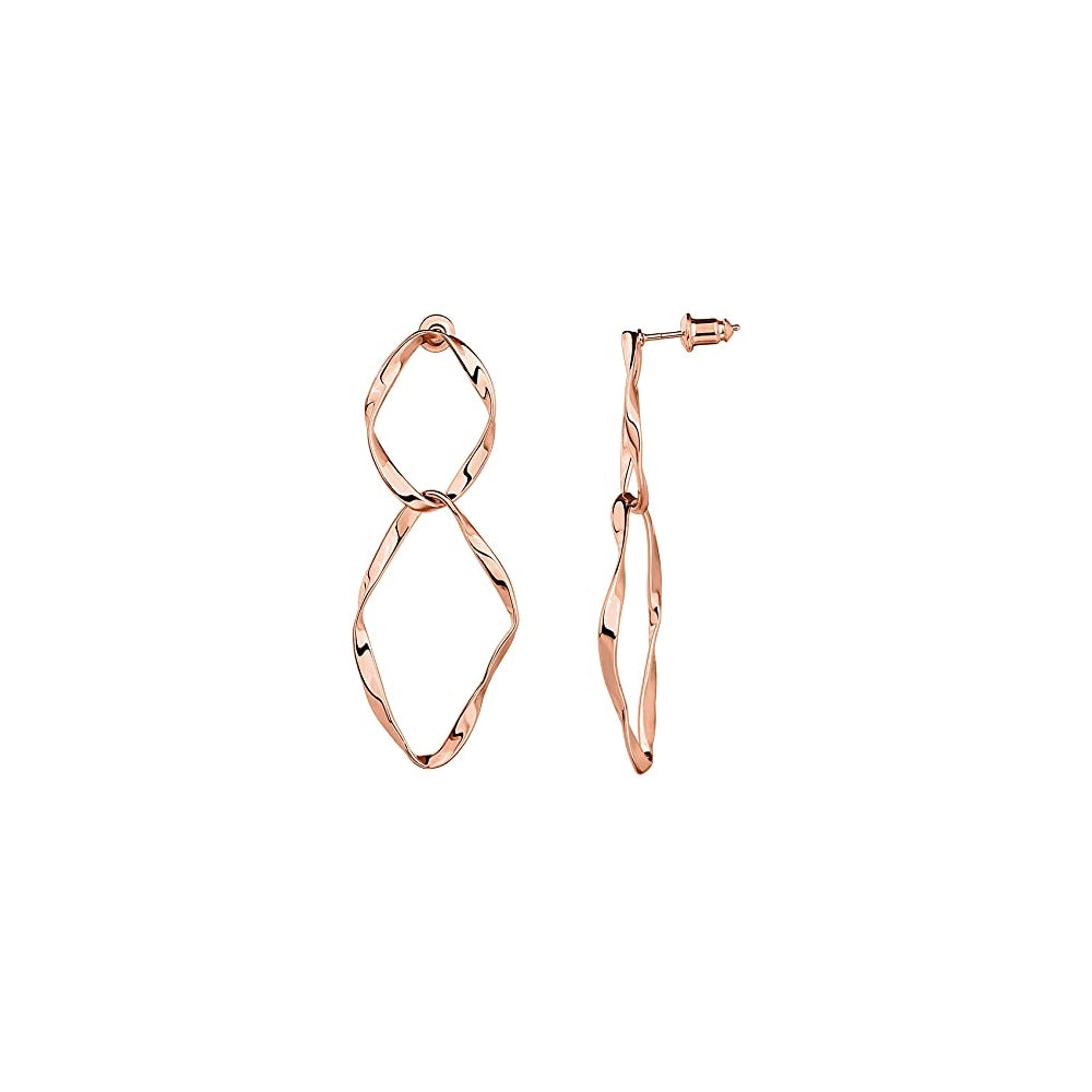 Aretes de argolla de plata para mujer