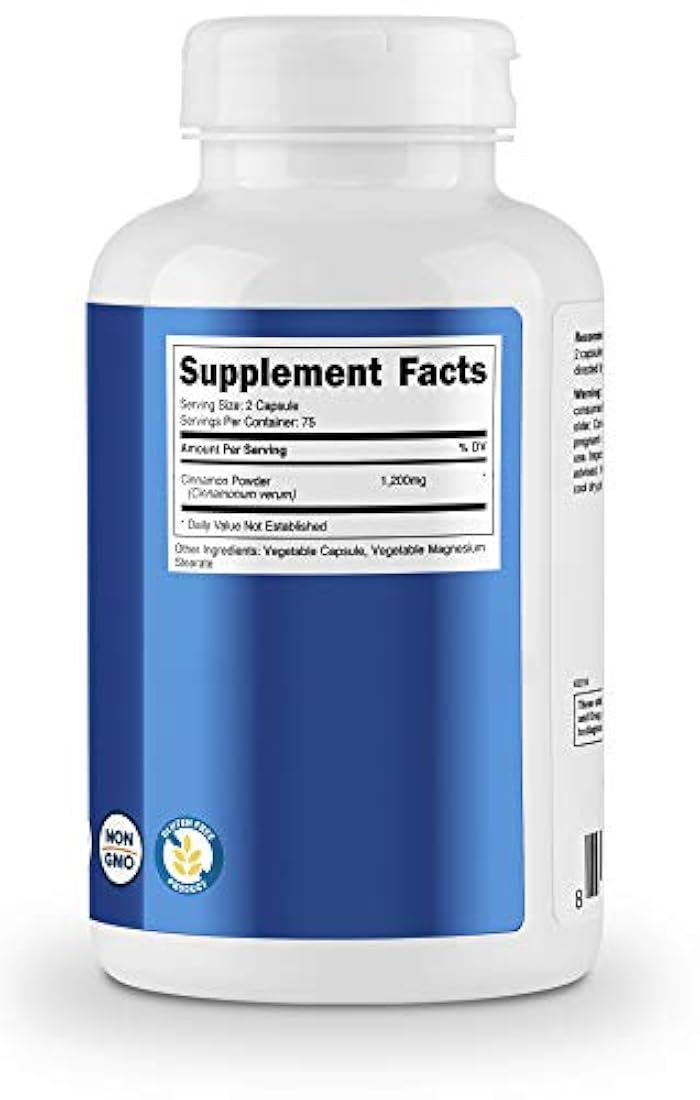 Nutricost canela (Ceylon canela) 1,200 mg porción