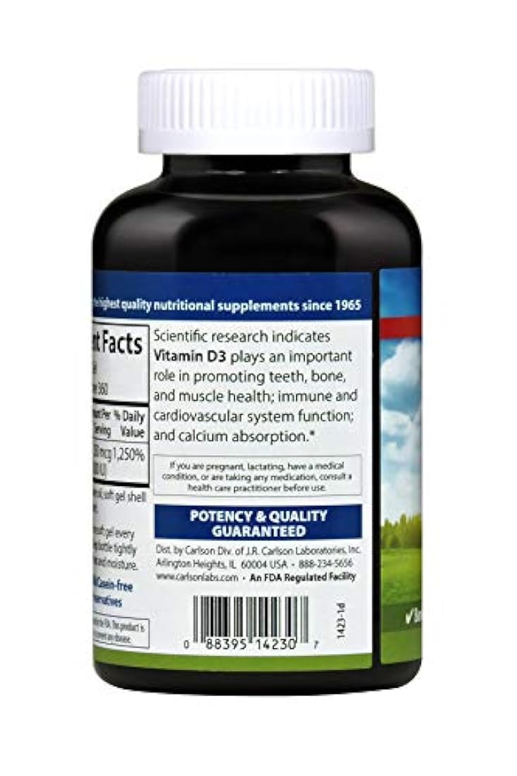 Carlson Labs Vitamina D3 10,000 IU, 360 Count