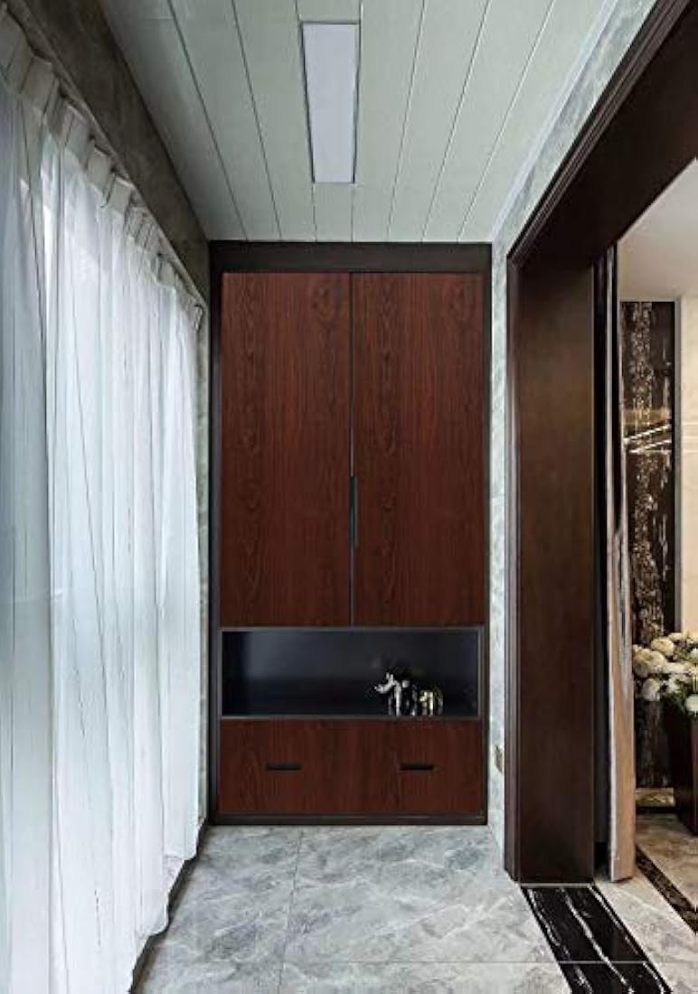 197 x17.7 Rojo Marrón Papel pintado de cáscara y palo