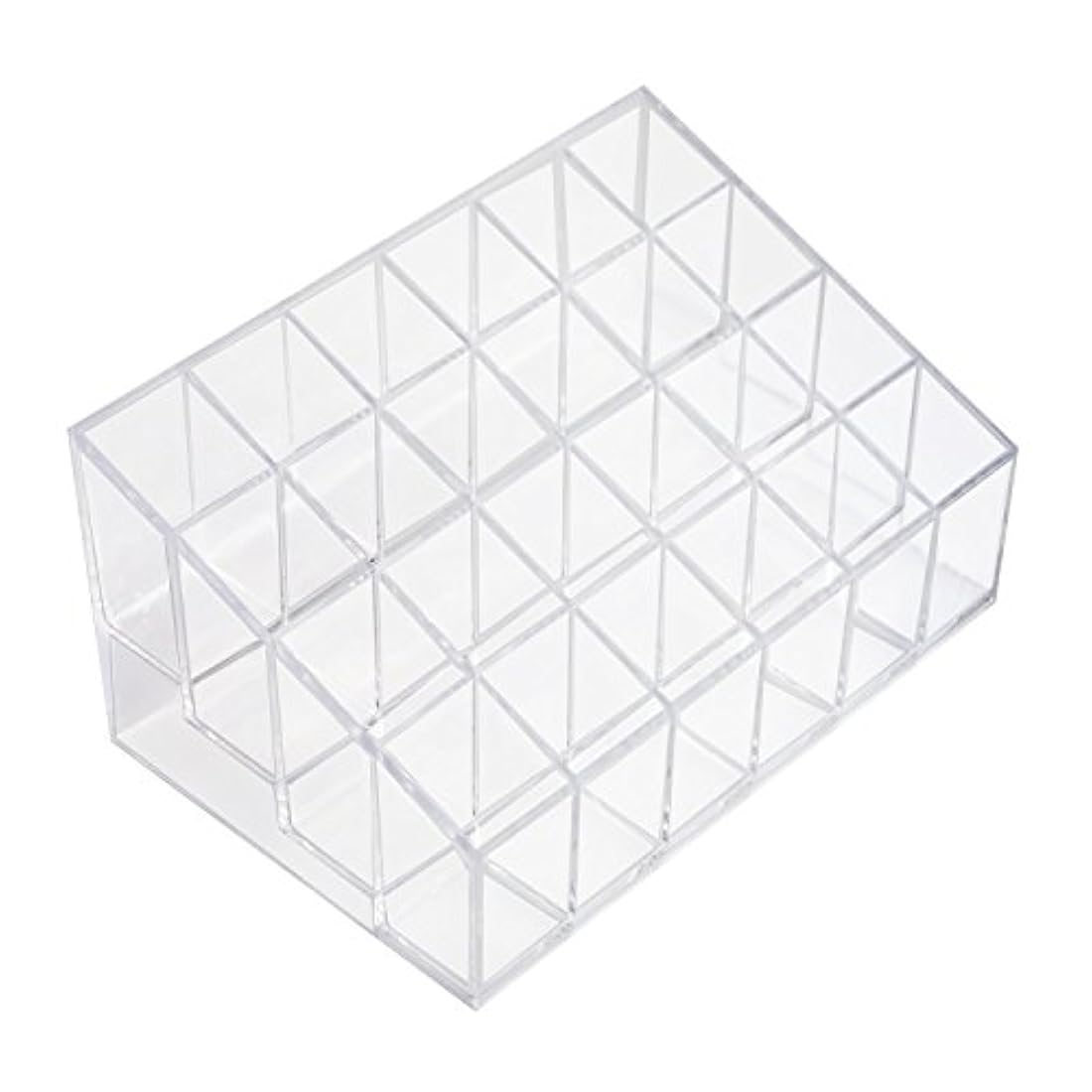 Organizador de cosméticos y maquillaje transparente.