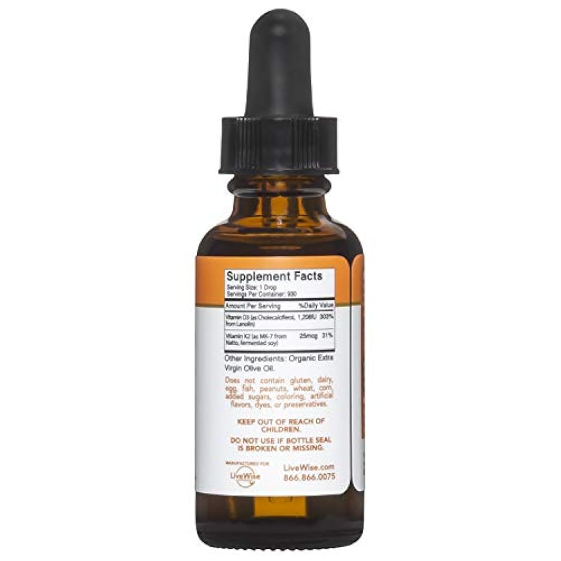 Vitamina D3 con gotas líquidas K2 para una mejor absorción