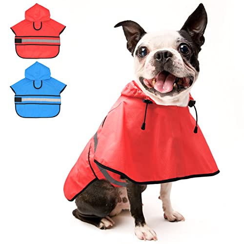 Candofly Poncho con capucha para perro impermeable ajustable