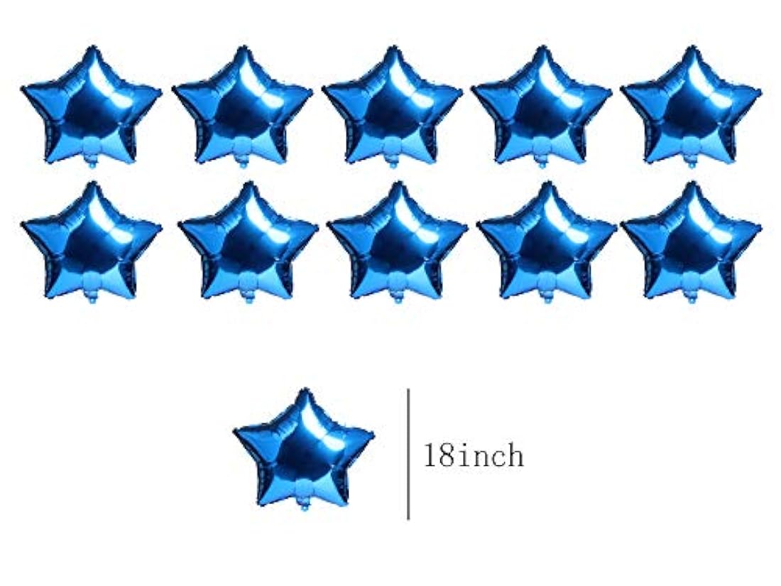 10 globos de helio con forma de estrella