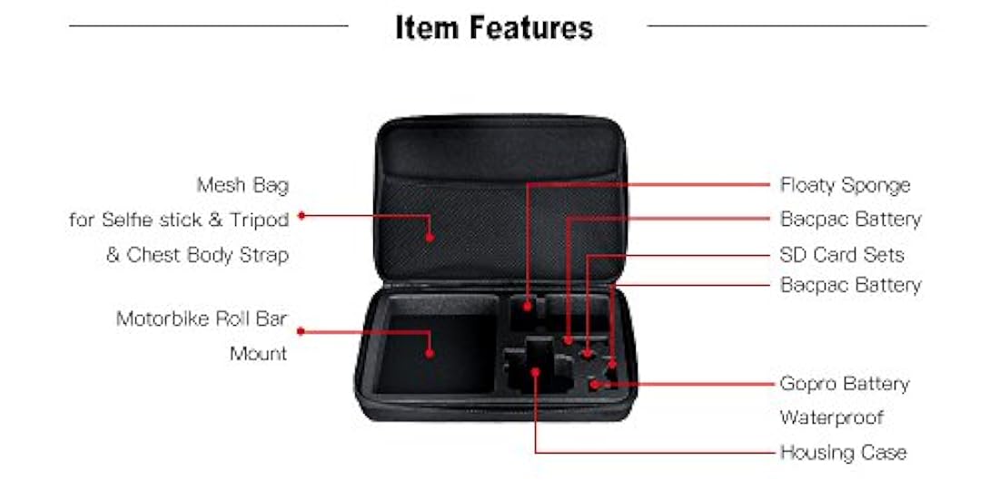 Funda de transporte para GoPro Hero 6 TEKCAM -