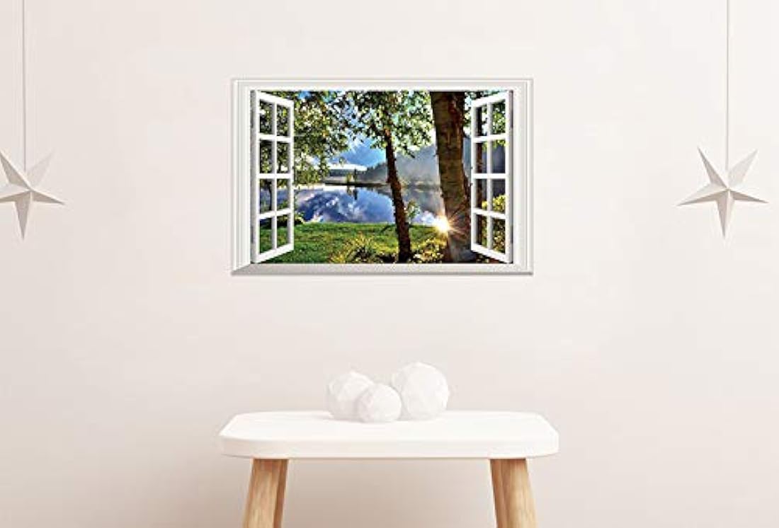 Adhesivo decorativo para pared, diseño de lago pacífico