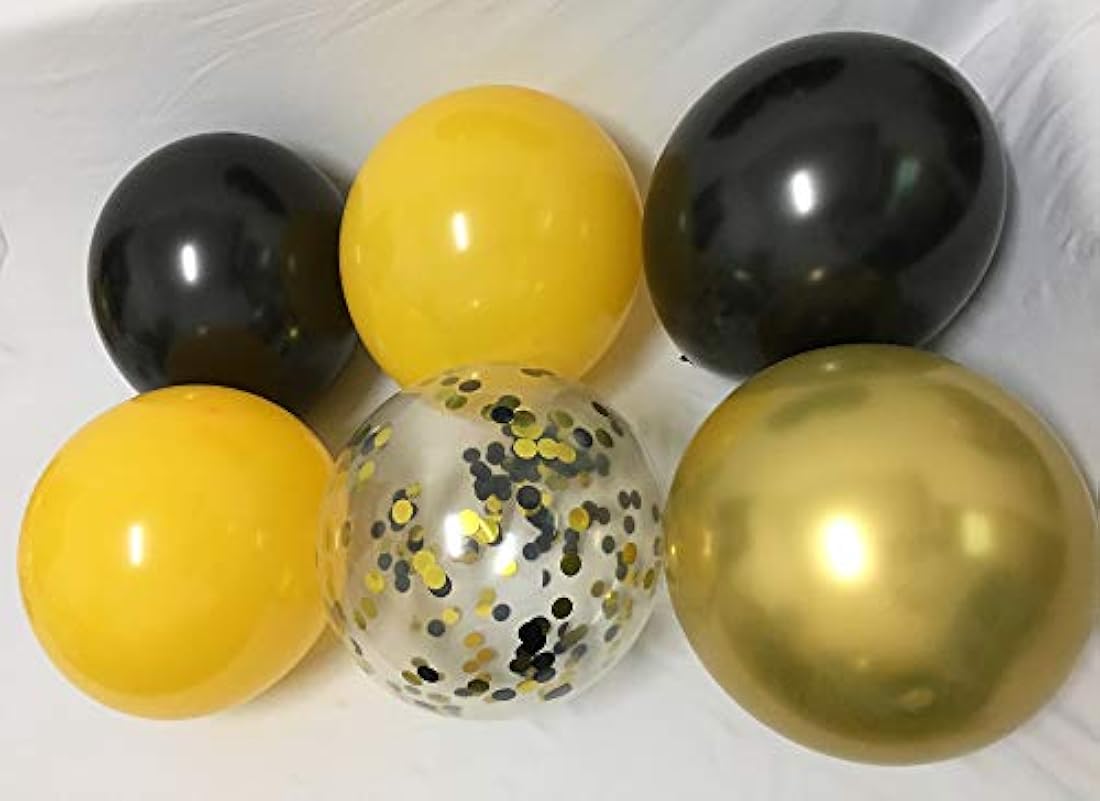 Globos de oro amarillo y negro de Bamonos