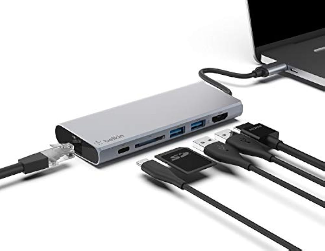 Cable USB-C conectado base USB-C para portátiles