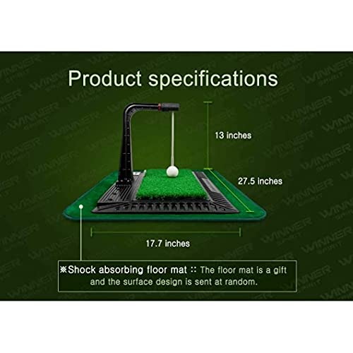 WINNER SPIRIT Real Swing 300 - Ayuda de entrenamiento para columpios de golf, verdadero impacto, el camino a la confirmación, altura ajustable, construcción resistente, portátil para columpios de golf