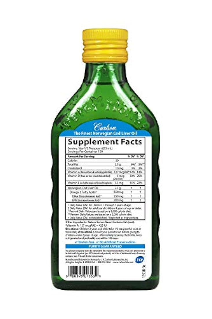 Carlson Labs – Aceite de hígado de bacalao noruego