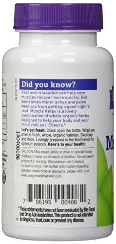 Suplemento herbario orgánico Wild Harvest Muscle Relax
