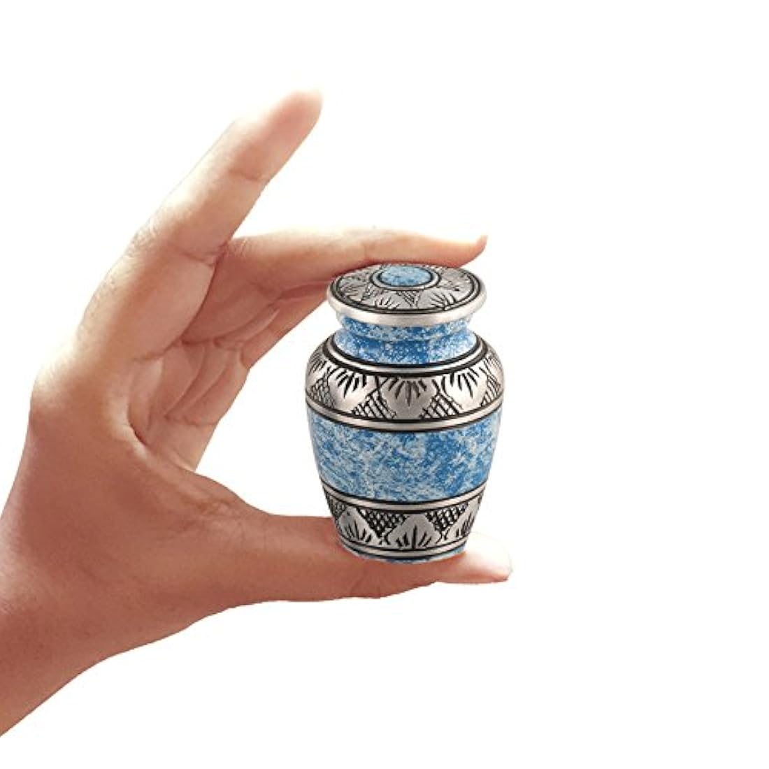 Juego de urnas de recuerdo clásico color azul, 4 unidades