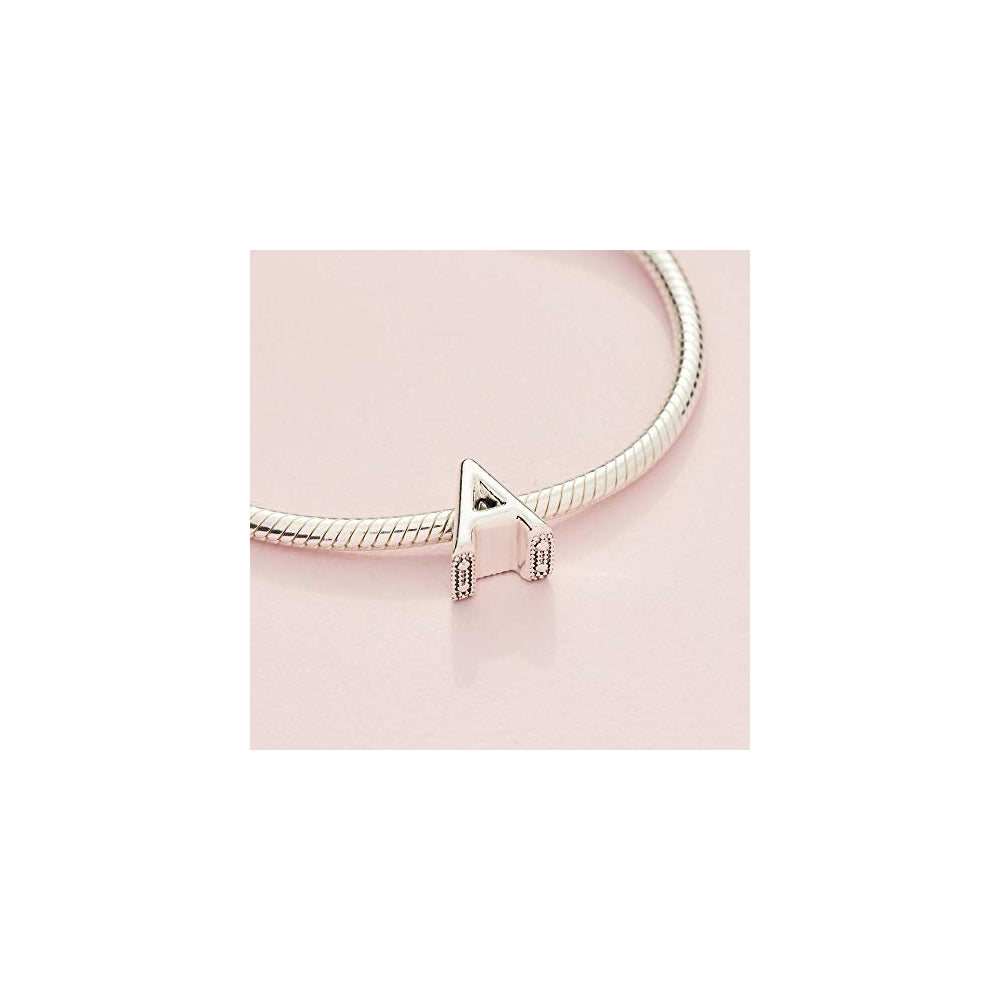 Pulseras y tobilleras de plata de ley 925 con letra