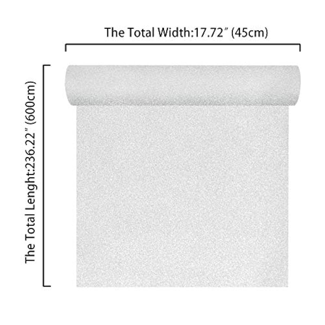 Papel pintado autoadhesivo con purpurina de color plateado