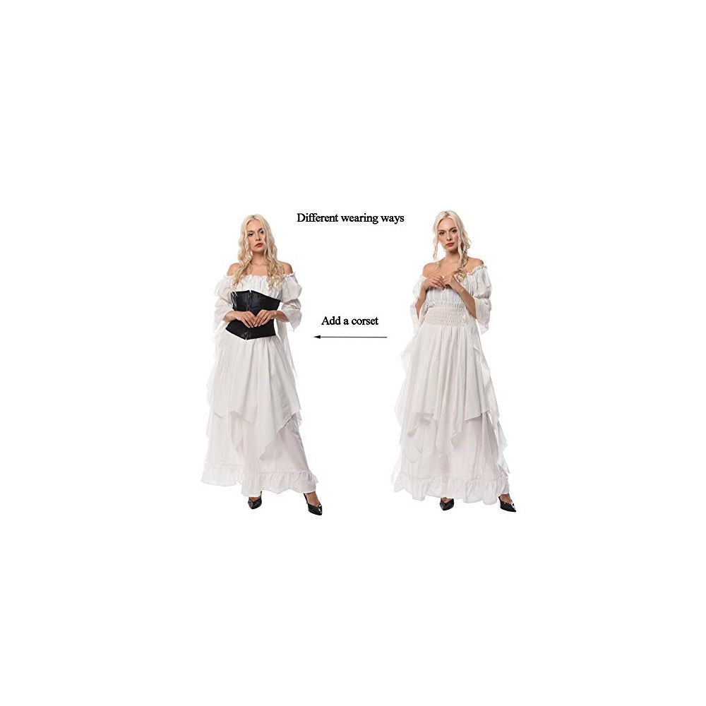 Disfraz Vestido victoriano novia medieval gótico talla S/M