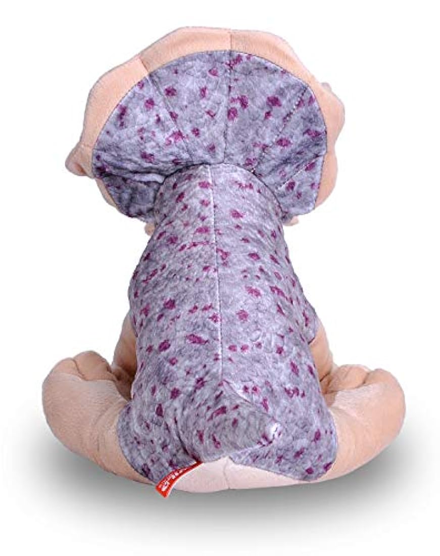 Triceratops Animal de peluche de 8 pulgadas, 12 Multicolor