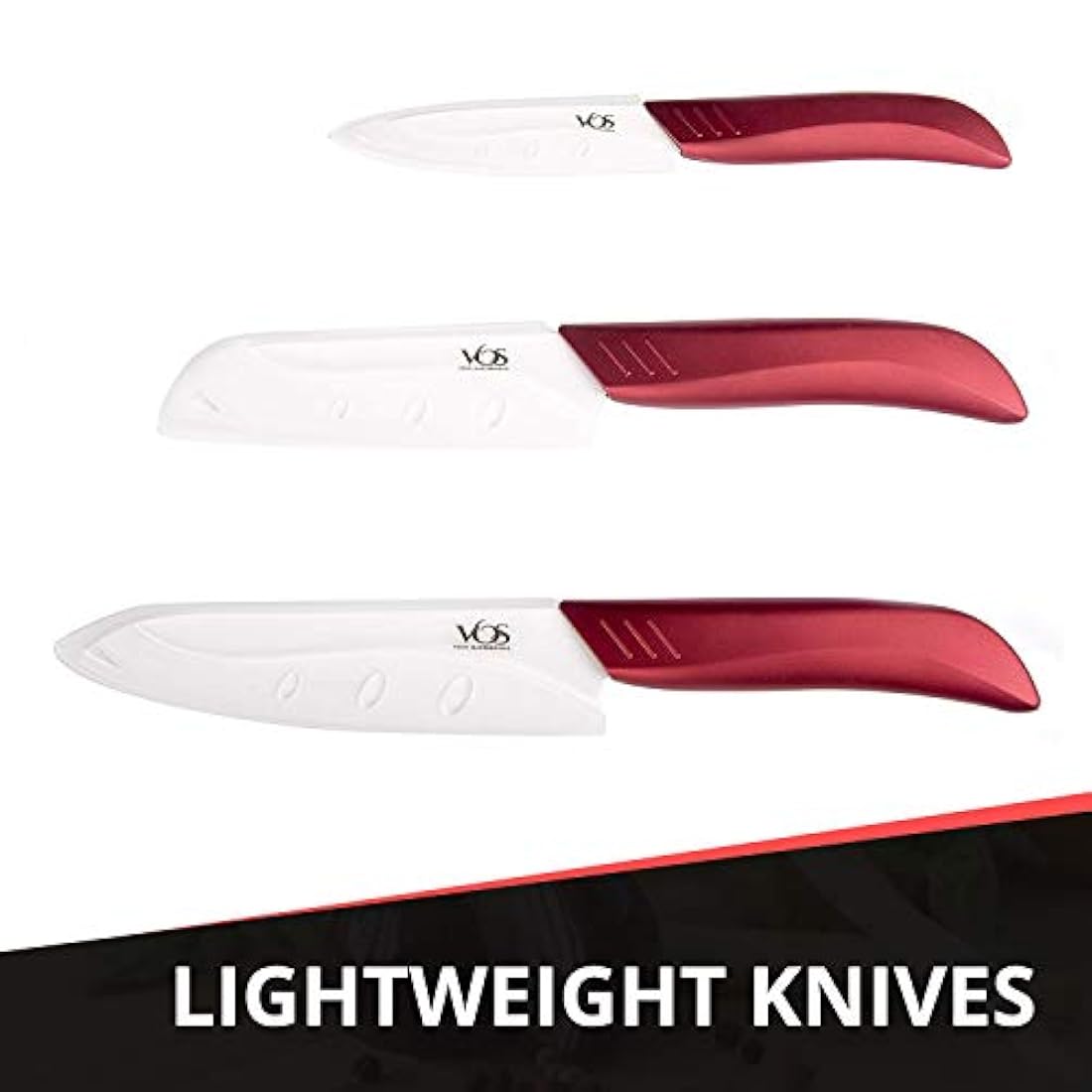 Cuchillo de cerámica Set – 6 pcs Chef Cuchillos de Cocina