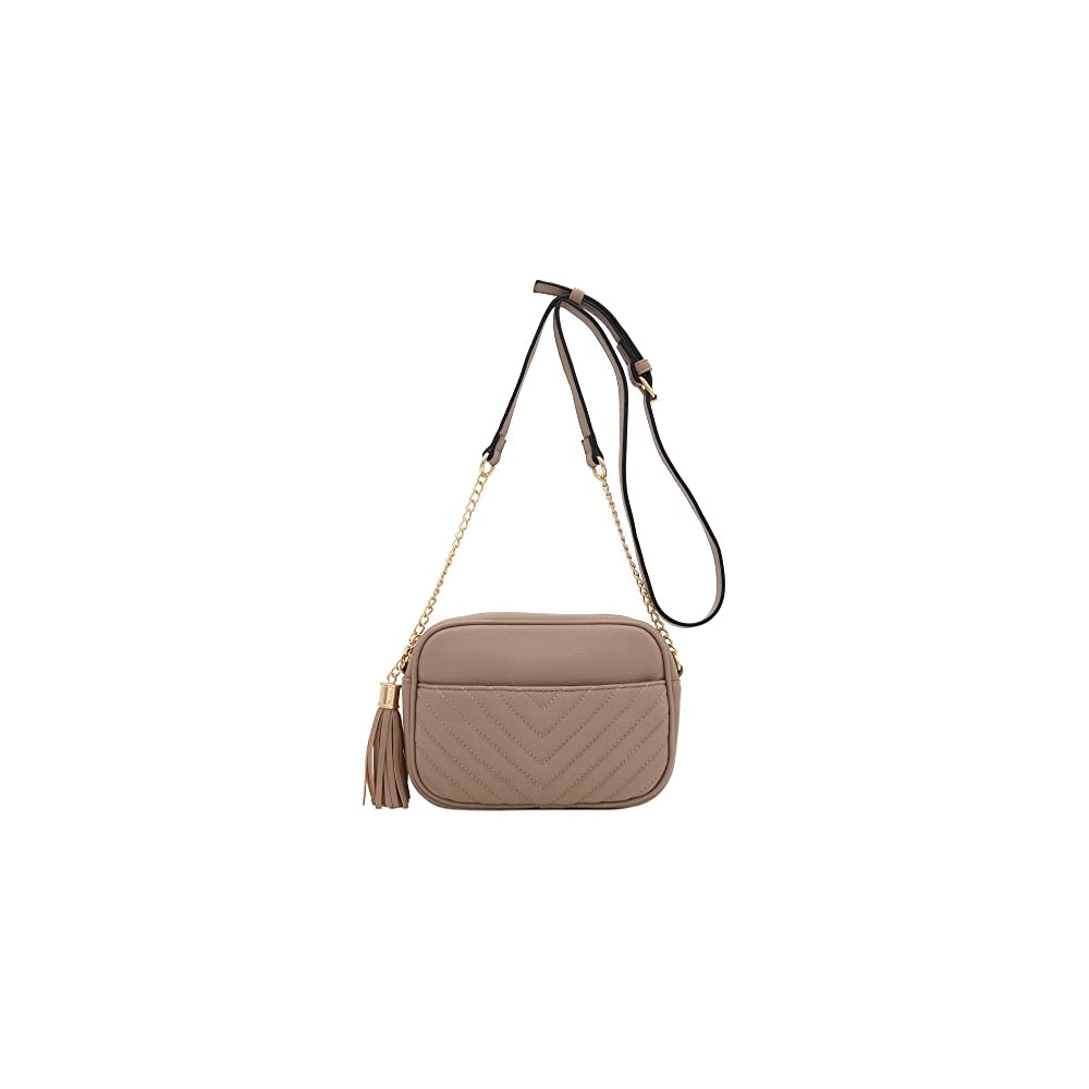 Bolsos acolchada para cámara cruzada con motivos y borla